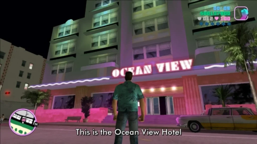 Original GTA Vice City screenshot before AI upscaling