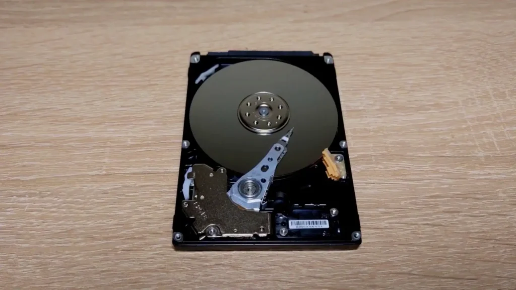 Original hard drive photo before AI image upscaling
