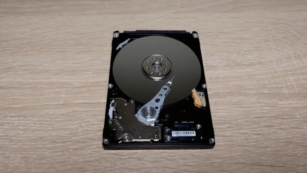 Hard drive photo upscaled using the High Fidelity AI model