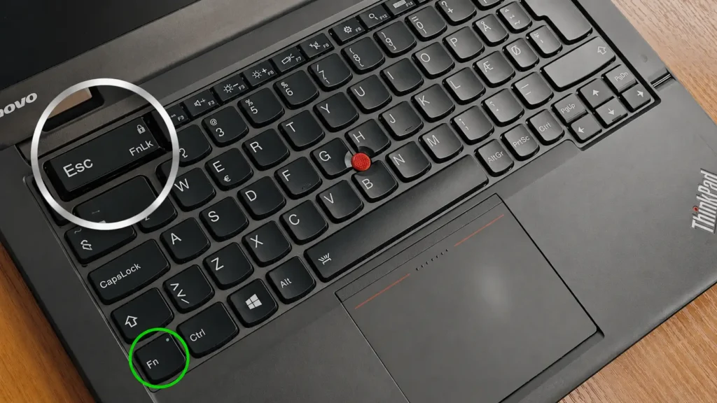 FN + Esc shortcut used to enable FN Lock on a Lenovo ThinkPad laptop