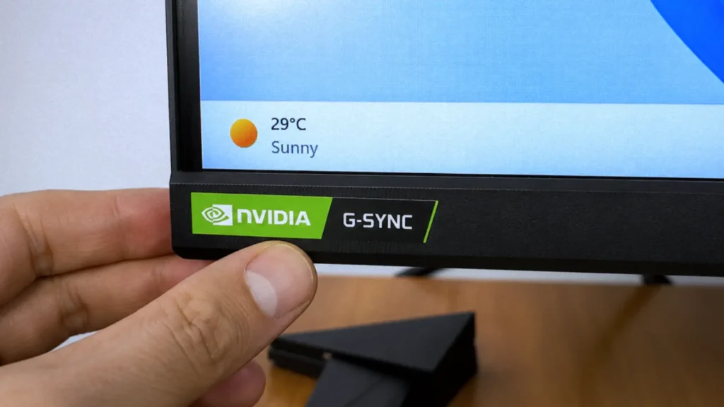 NVIDIA G-SYNC compatible gaming monitor in Windows 11