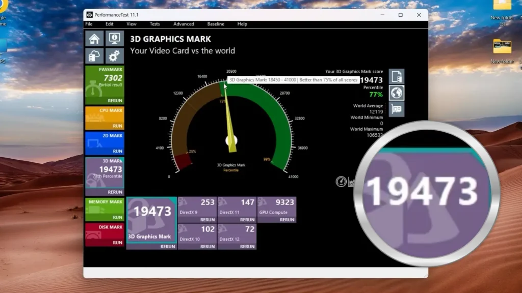 RTX 3060 benchmark score after GPU overclocking