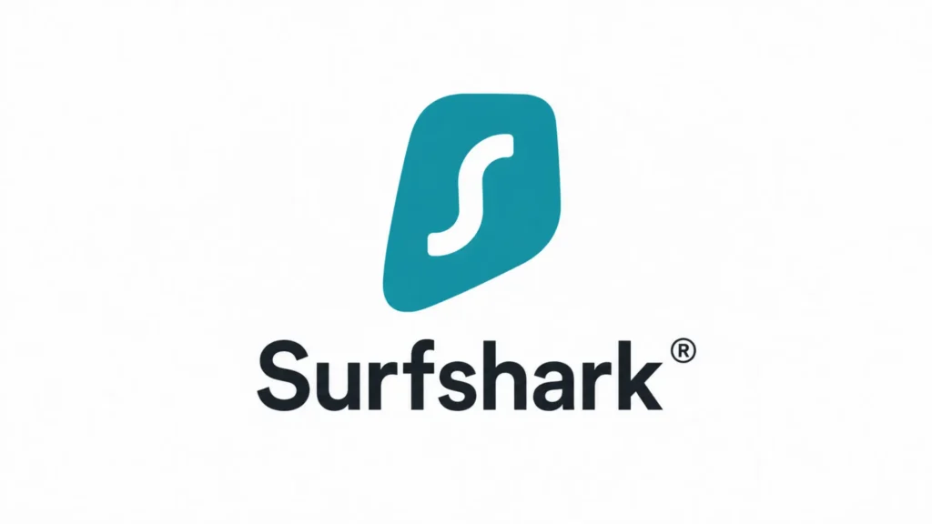 Surfshark VPN logo on white background