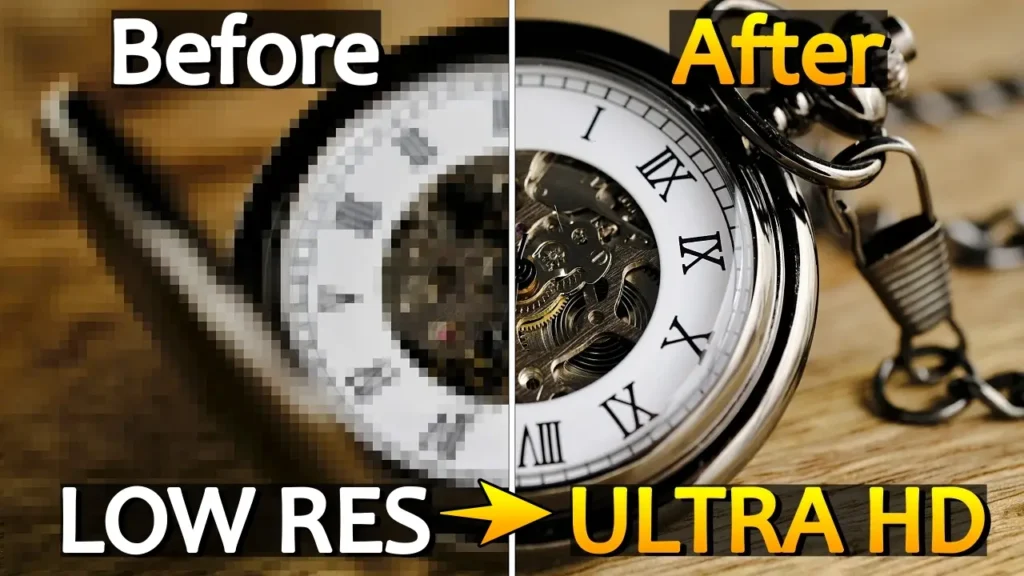 Before and after AI image upscaling comparison using Upscayl