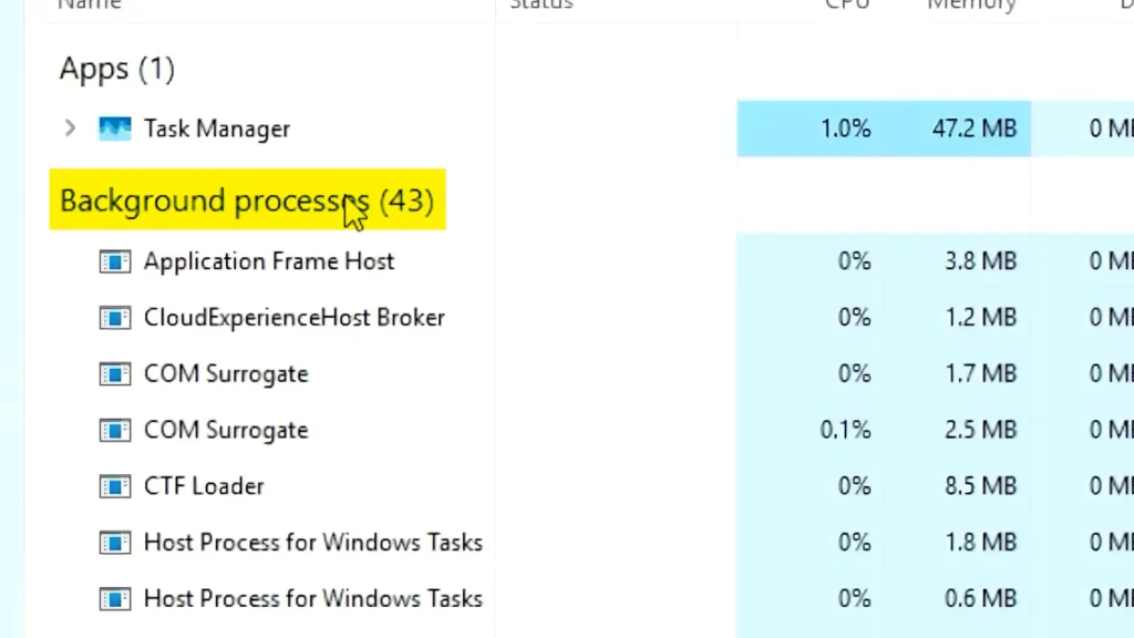 Windows 11 IoT LTSC showing fewer background processes