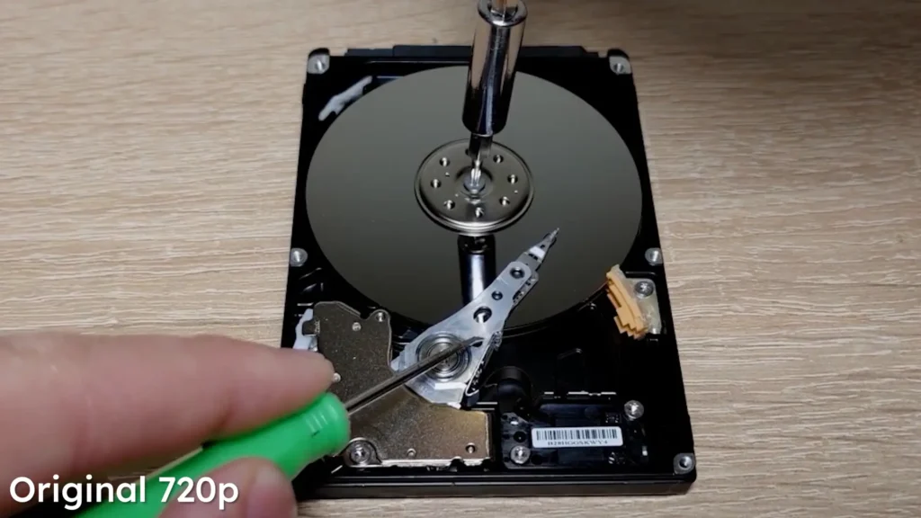 Original 720p hard drive video before AI upscaling