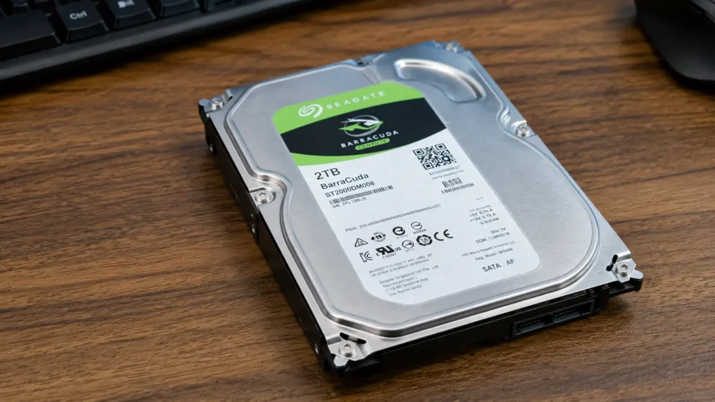 Seagate Barracuda hard drive used for affordable mass storage