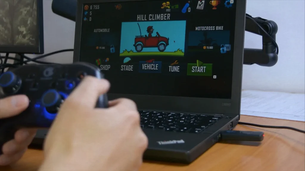 Testing gamepad support for Android games in FydeOS