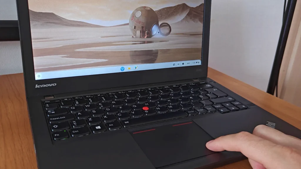 Right-click issue on the ThinkPad touchpad in FydeOS
