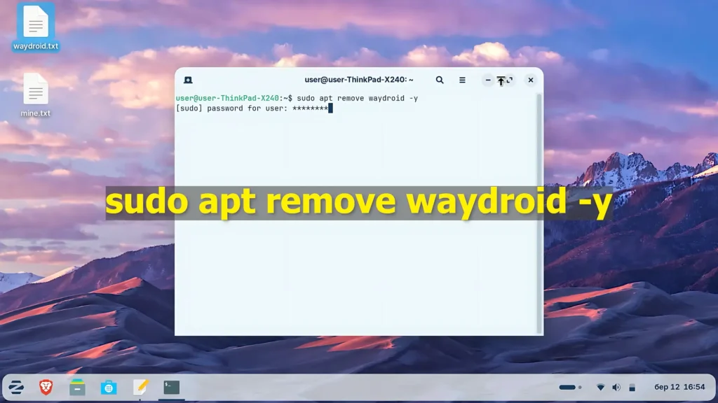 Removing Waydroid from Zorin OS using the terminal