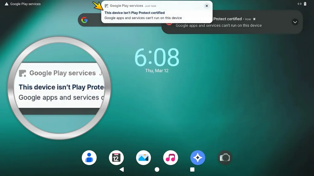 Google Play Protect device not certified message in Waydroid