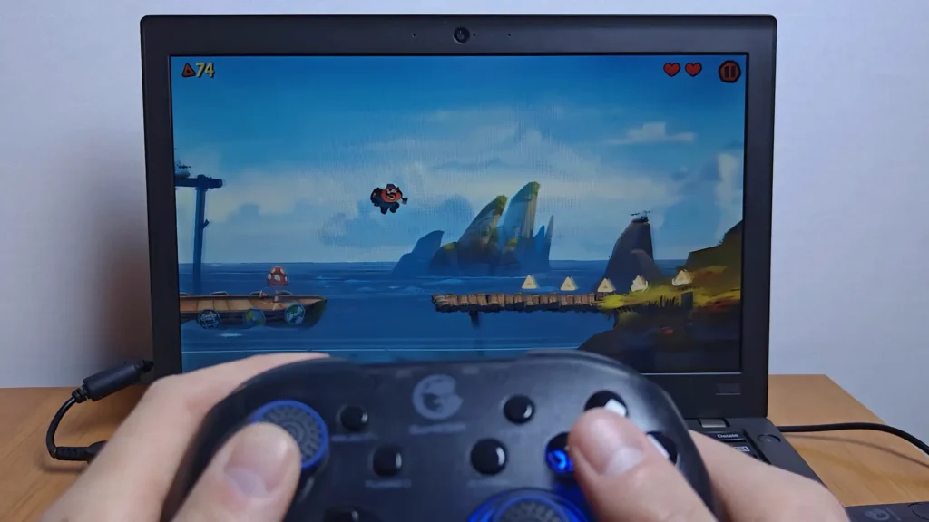 Playing an Android game with a controller in Waydroid on Zorin OS