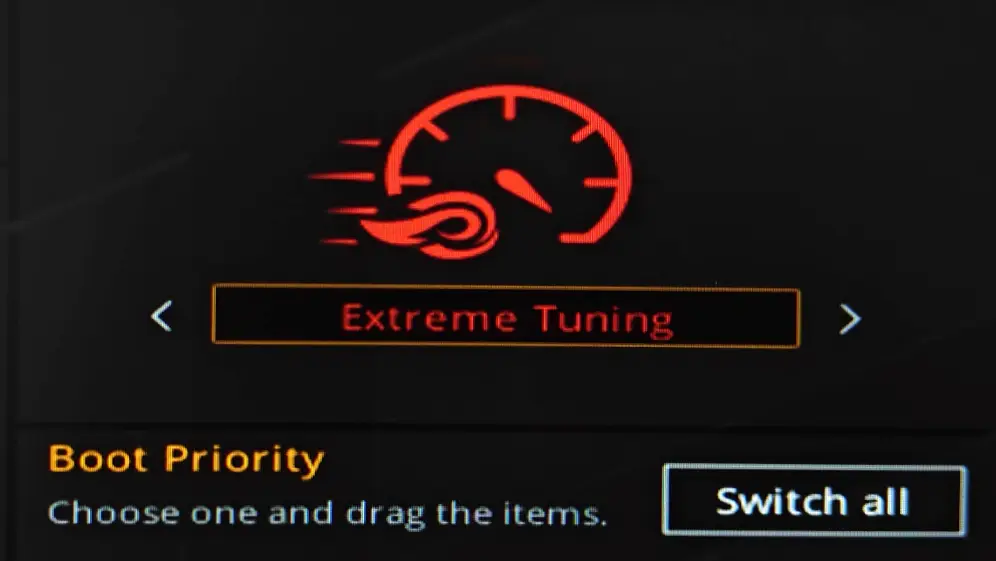 ASUS BIOS Extreme Tuning performance profile