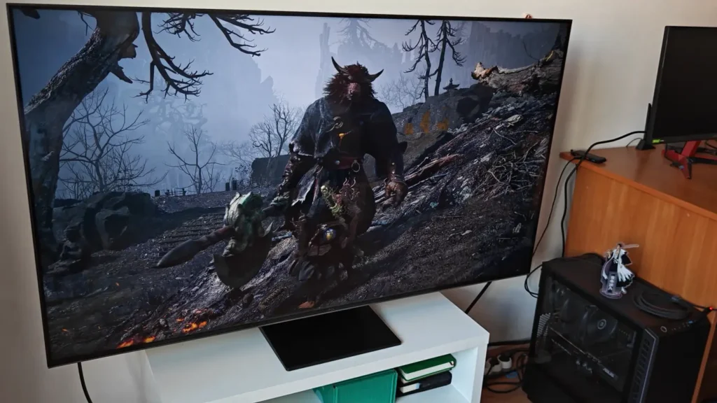 Black Myth Wukong displayed on TCL C805 4K TV powered by Radeon RX 9070 XT