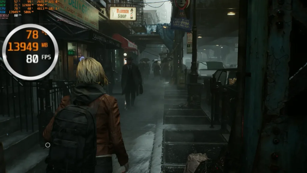 Resident Evil Requiem running at 80 FPS on Radeon RX 9070 XT at 4K