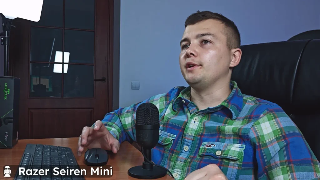Razer Seiren Mini microphone in a real-world recording setup