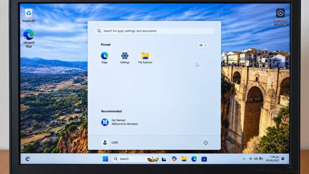 Windows 11 Start menu without third-party promotional apps after installation