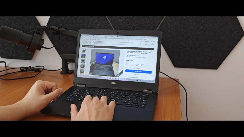 Browsing eBay on a Dell Latitude running Zorin OS Pro